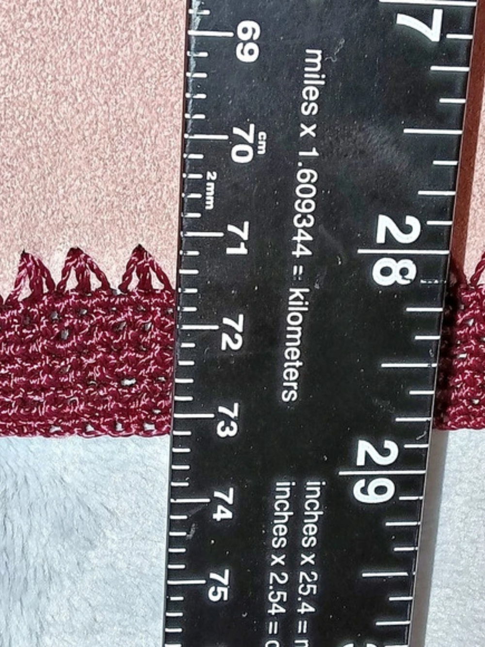 Denim & Co. Vintage Color Block Suede Leather Crochet Pink Burgundy Jacket Large - Picture 10 of 10